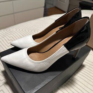Women's Tahari Black/White Pointed Toe Pumps Size 7.5